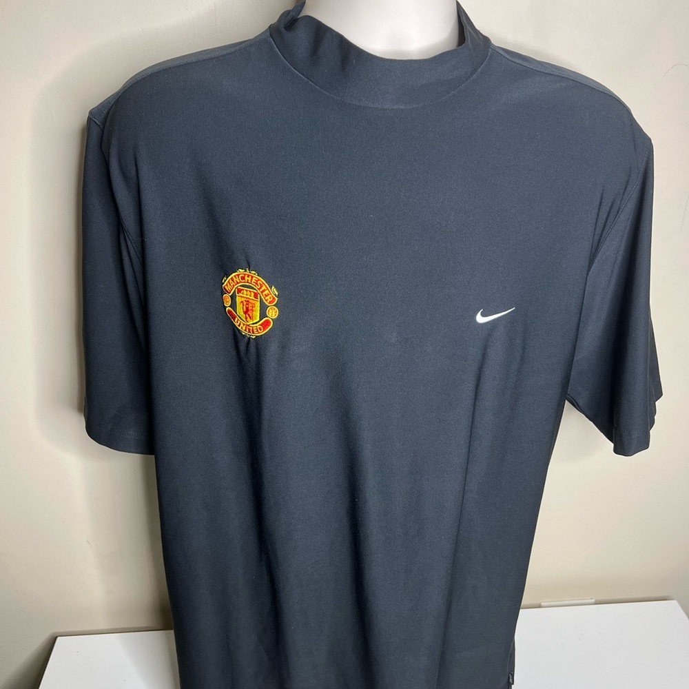 Vintage Nike Manchester United Mock Neck T-shirt black XL